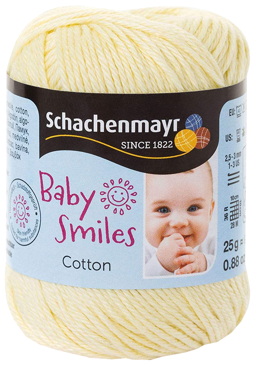 

Пряжа Schachenmayr 9807350 Cotton Baby Smiles (01021, vanilla), Желтый, Cotton