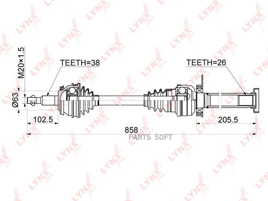 

Привод в сборе прав.VW Transporter V 1.9D-2.0 03-15