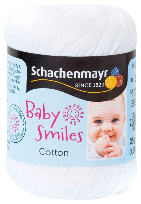 фото Пряжа schachenmayr 9807350 cotton baby smiles (01001, weiss)