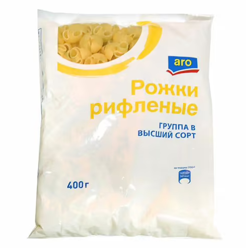 Макаронные изделия Aro Рожки рифленые 56 400 г 29₽