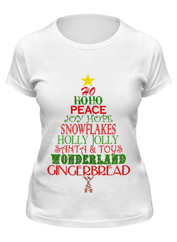 

Футболка женская Printio Christmas tree белая 2XL, Белый, Christmas tree