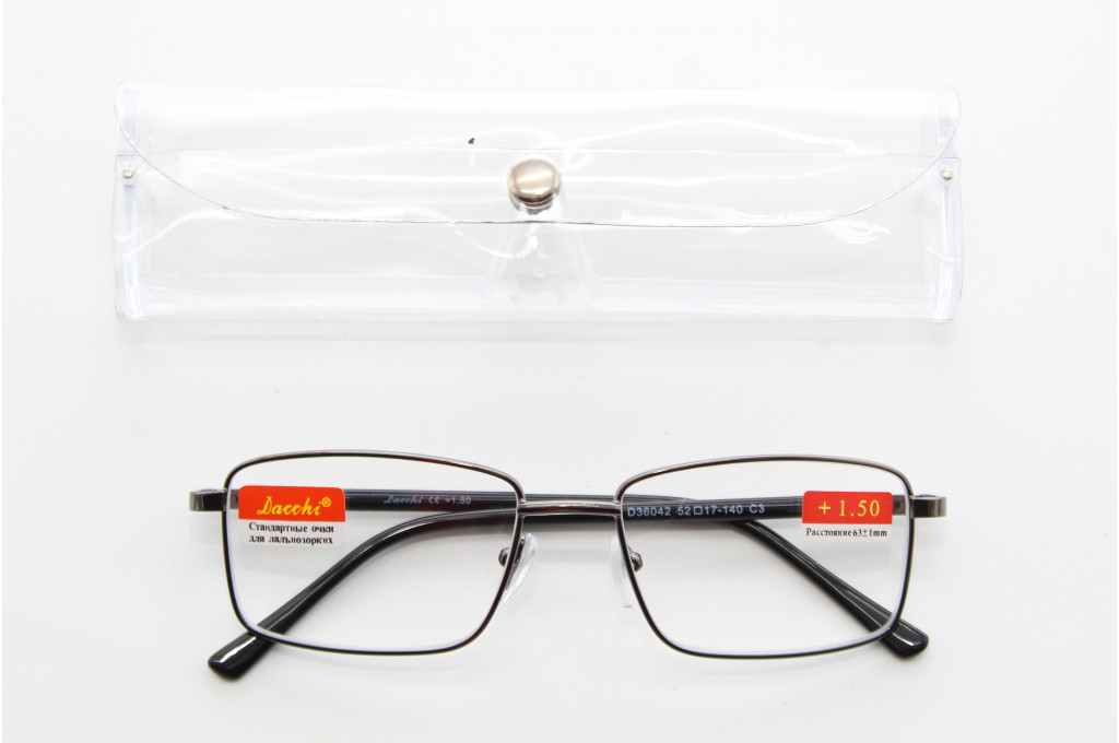 Готовые очки для зрения DACCHI 36042ф0,75, черные, +0,75