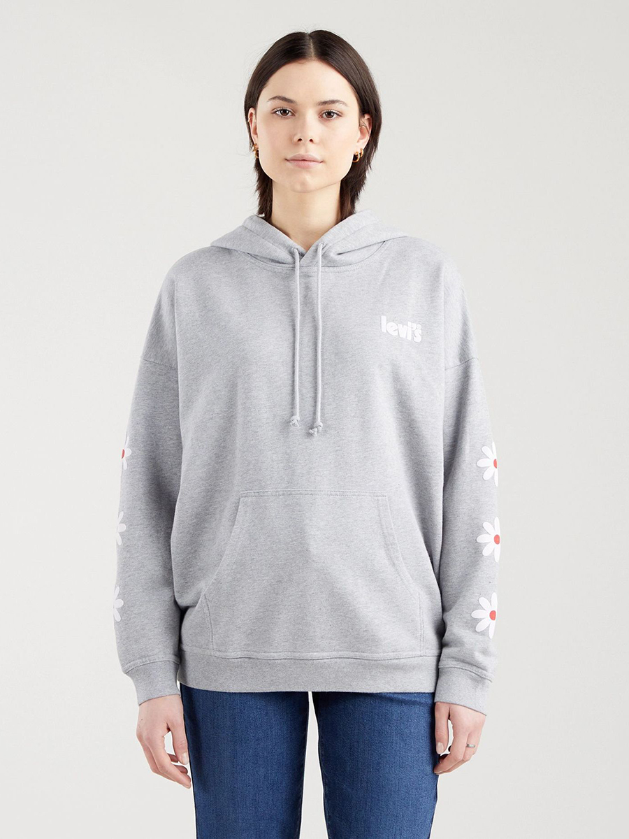 

Худи женское Levi's 34400-0023 серое S, 34400-0023