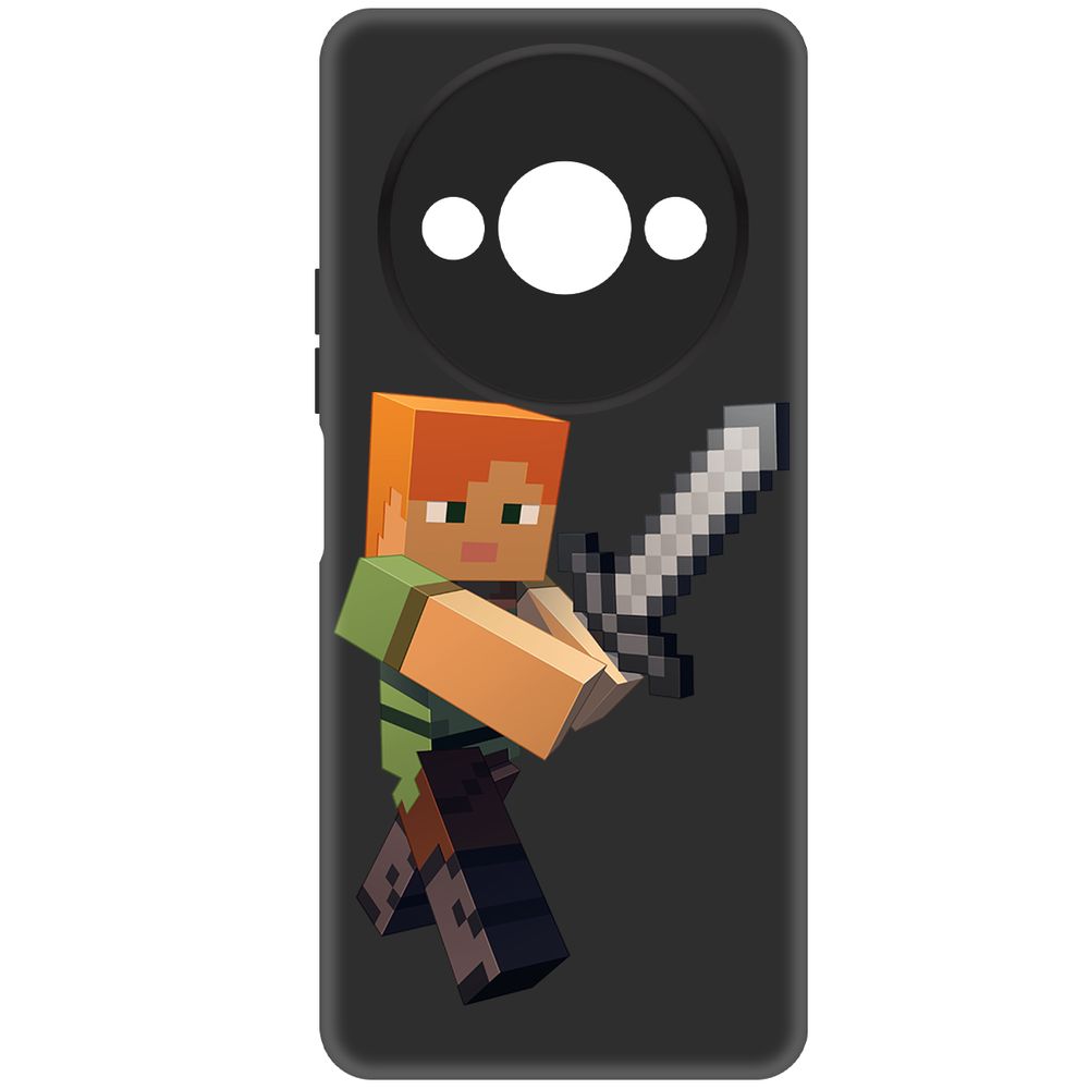 

Чехол-накладка Krutoff Soft Case Minecraft-Алекс для Xiaomi Redmi A3 черный