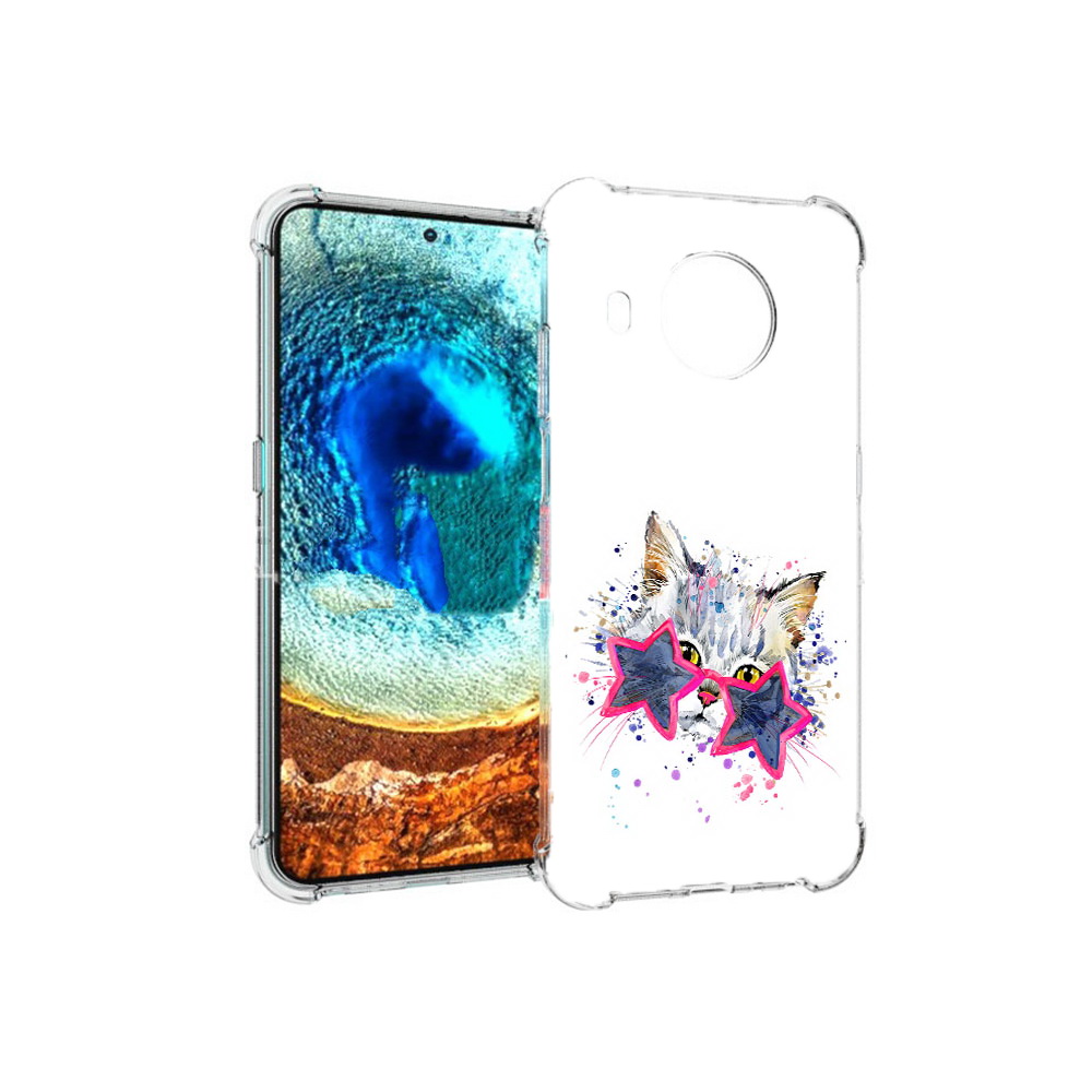 

Чехол MyPads Tocco для Nokia X20 звездные очки (PT159436.101.353), Прозрачный, Tocco