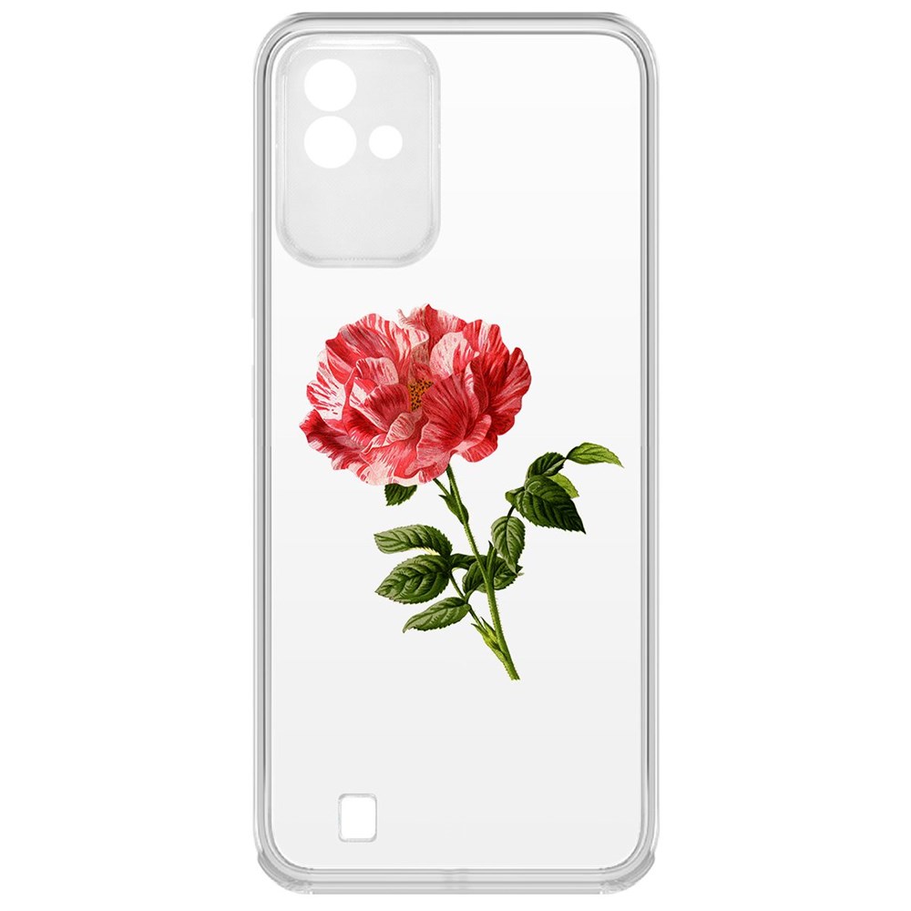 фото Чехол-накладка krutoff clear case рисованная роза для realme narzo 50i