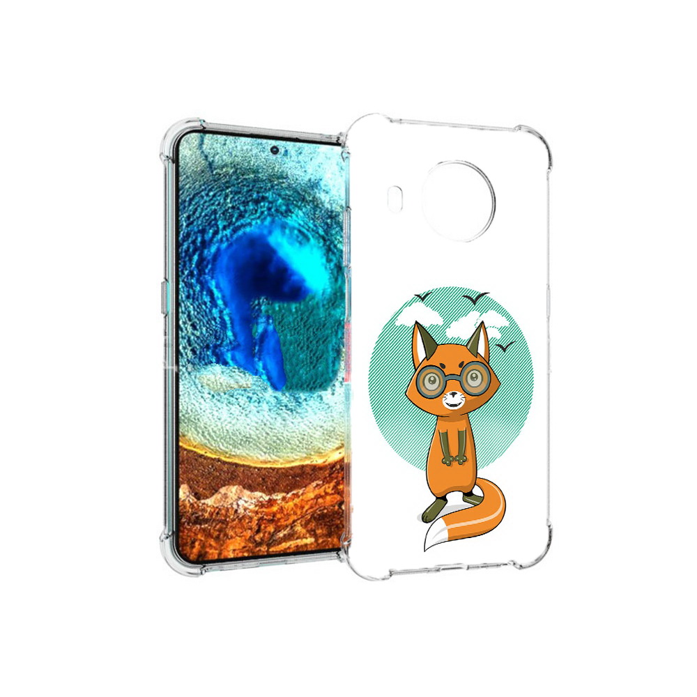 

Чехол MyPads Tocco для Nokia X20 задумчивая лиса (PT159436.101.348), Прозрачный, Tocco