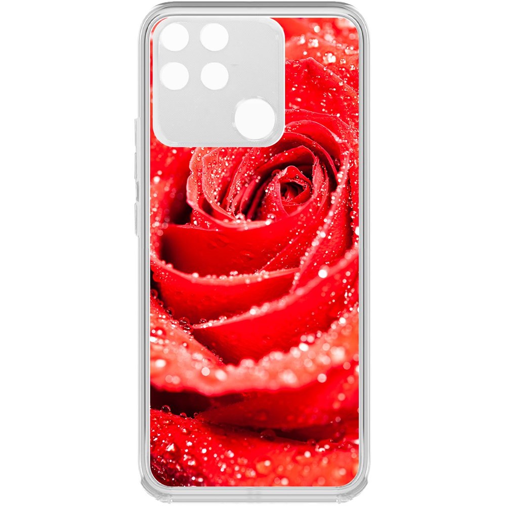 фото Чехол-накладка krutoff clear case роза для realme narzo 50a