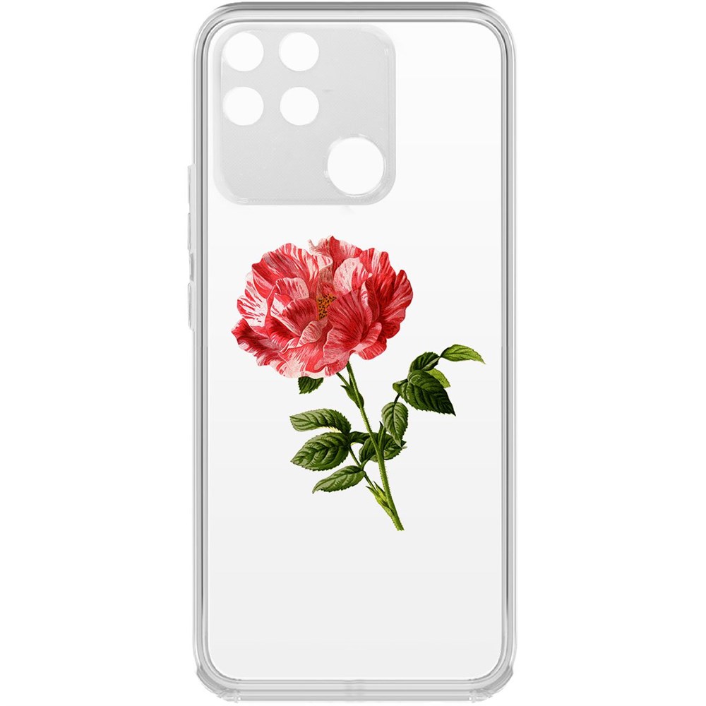 фото Чехол-накладка krutoff clear case рисованная роза для realme narzo 50a