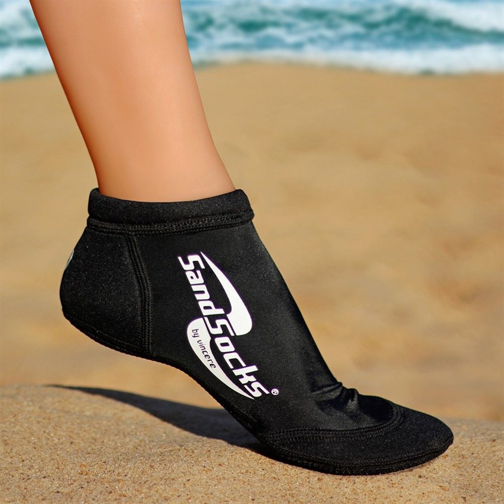 Vincere SPRITES SAND SOCKS BLACK Носки для пляжного волейбола Черный/Белый M