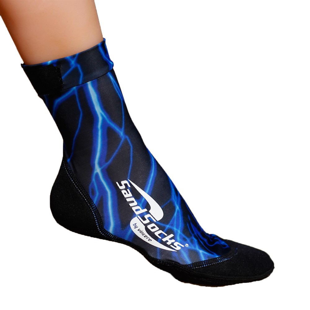 Vincere SAND SOCKS BLUE LIGHTNING Носки для пляжного волейбола Черный/Синий M