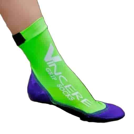 Vincere GRIP SOCKS LIME GREEN Носки для пляжного волейбола (Липкий лого) Зеленый XS