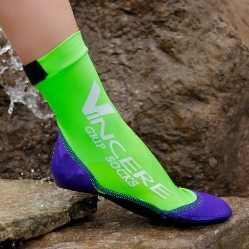 Vincere GRIP SOCKS LIME GREEN Носки для пляжного волейбола (Липкий лого) Зеленый 2XS