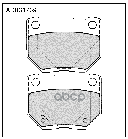 

Тормозные колодки ALLIED NIPPON задние дисковые adb31739