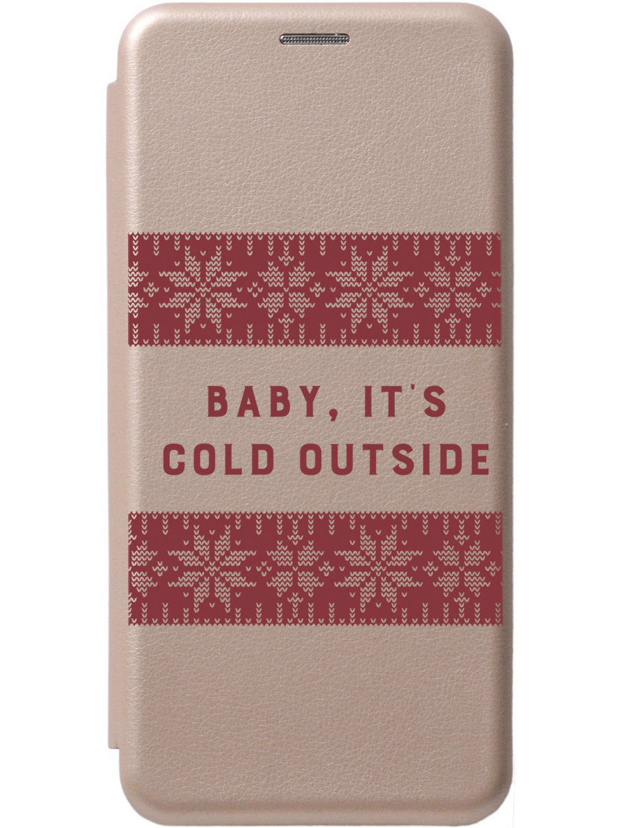 

Чехол-книжка на Xiaomi Redmi 13C "It's Cold" золотой, Золотистый;красный, 20001466