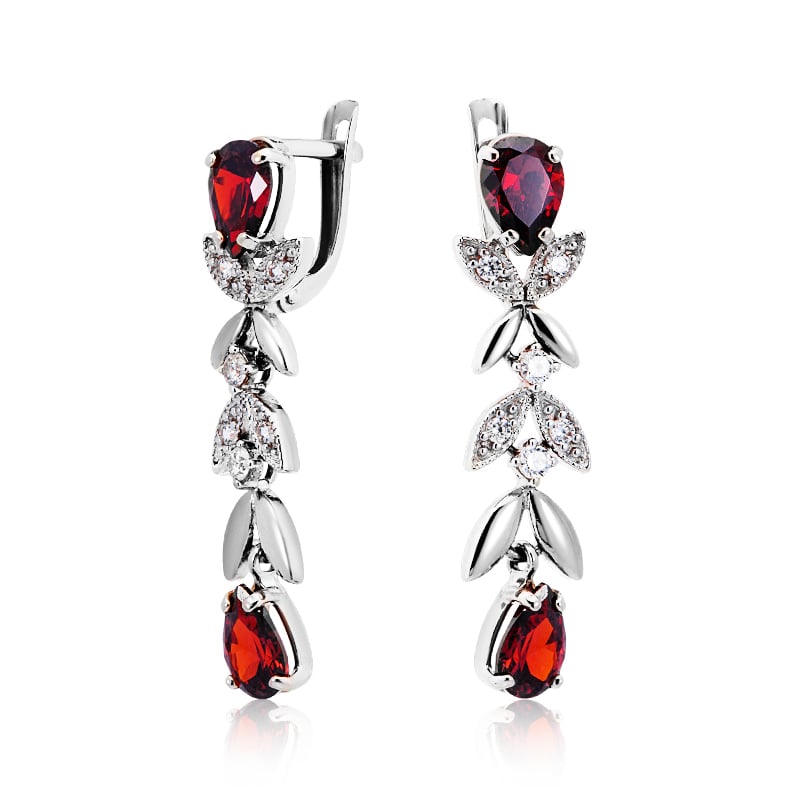 

Серьги из серебра с гранатом ЮВЕЛИР КАРАТ 2723036/9гс