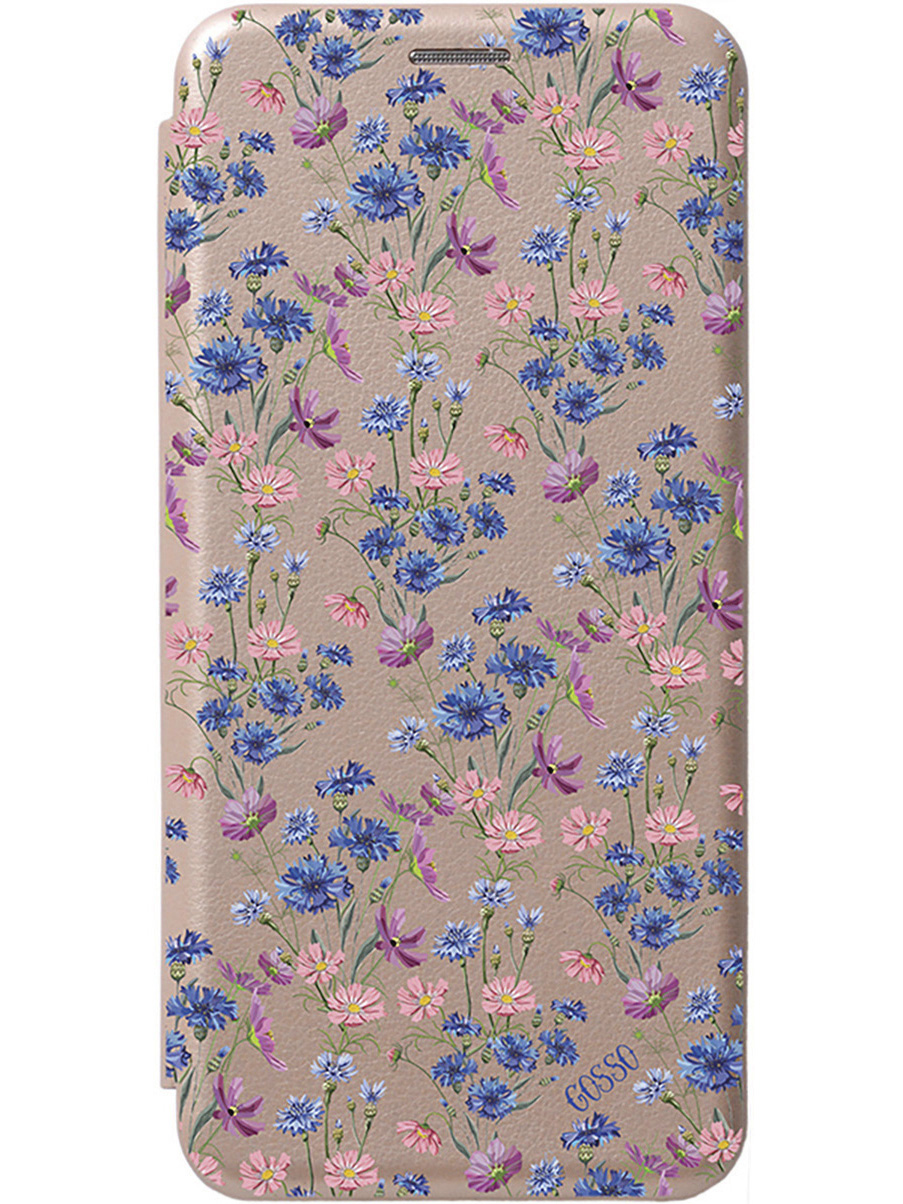 

Чехол-книжка на Xiaomi Redmi 13C "Lovely Cornflowers" золотой, Золотистый;розовый;фиолетовый, 20001466