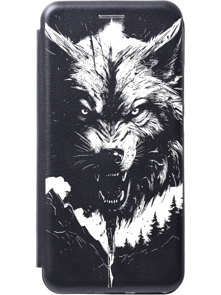 

Чехол-книжка на Xiaomi Redmi 13C "Wolf W" черный, Черный;белый, 20001466