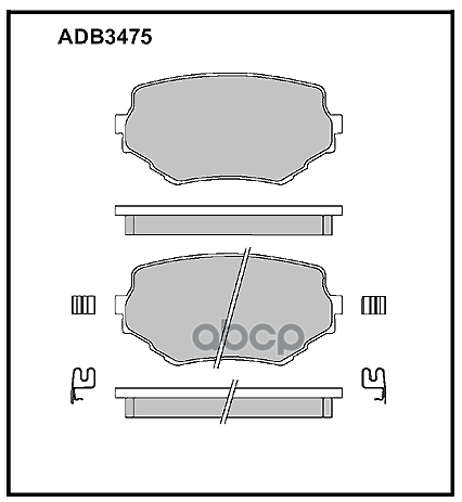 

Тормозные колодки ALLIED NIPPON передние дисковые adb3475