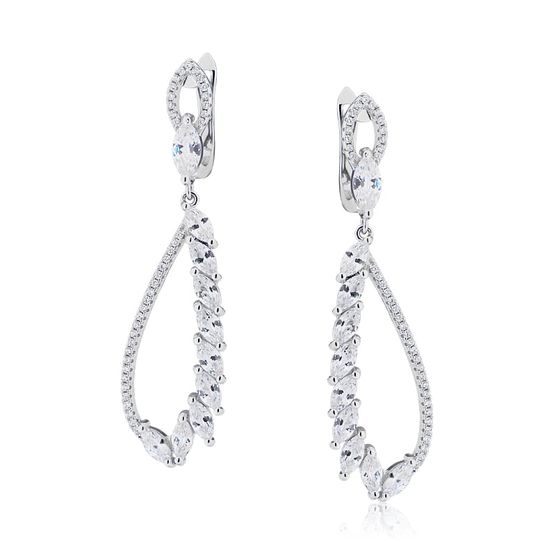 

Серьги из серебра с фианитом ЮВЕЛИР КАРАТ F9838ECZ, F9838ECZ
