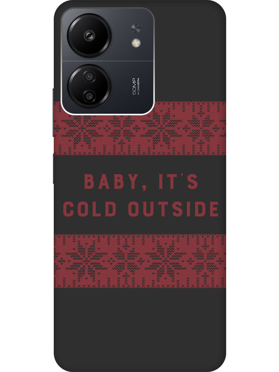 

Матовый Soft Touch силиконовый чехол на Xiaomi Redmi 13C "It's Cold" черный, Черный;красный, 20001465