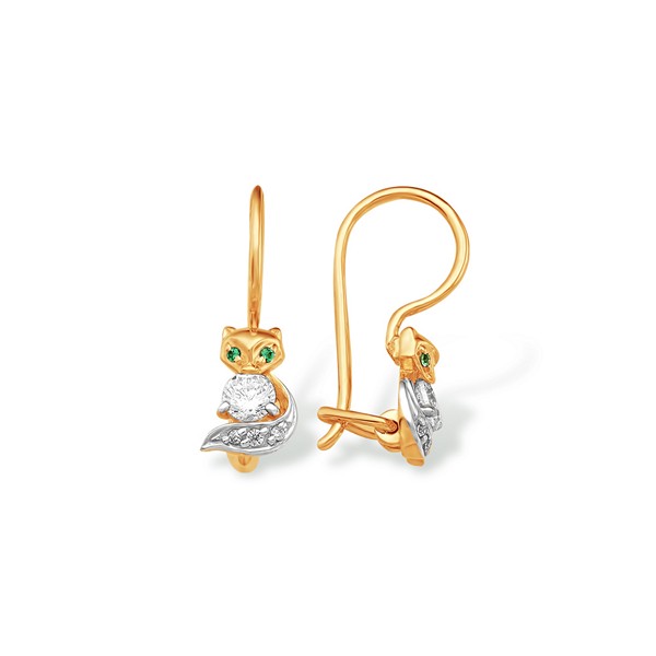 

Серьги из золота Golden Eagle С13216512, фианит, С13216512