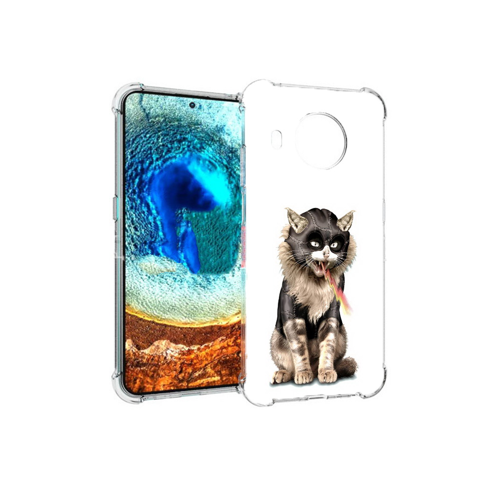 

Чехол MyPads Tocco для Nokia X20 дьяволский кот (PT159436.101.341), Прозрачный, Tocco