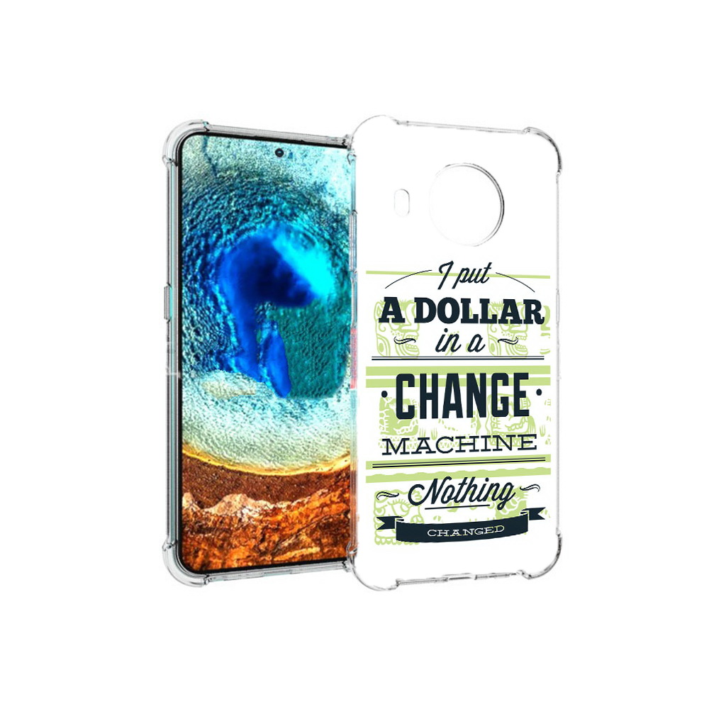 

Чехол MyPads Tocco для Nokia X20 доллар надпись (PT159436.101.336), Прозрачный, Tocco