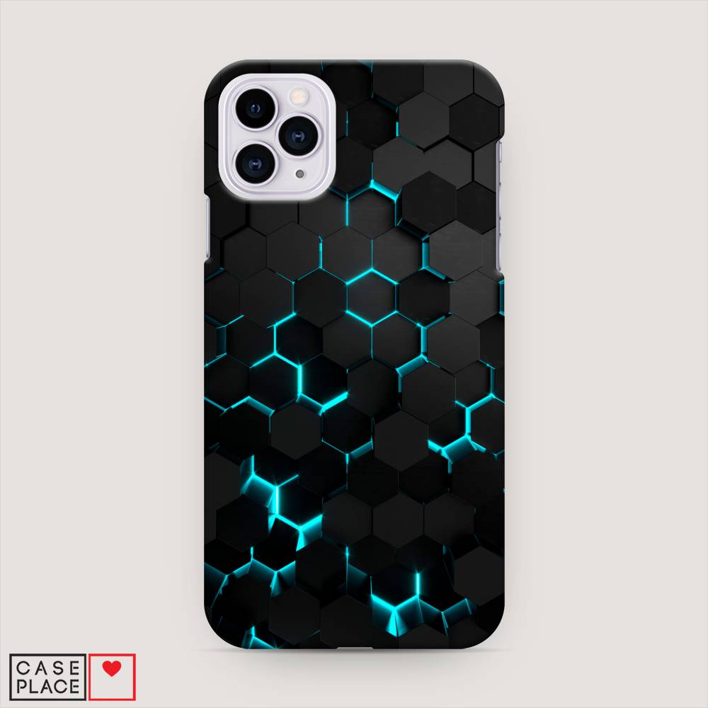 

Пластиковый чехол "Соты бирюзовые" на Apple iPhone 11 Pro Max, 12220-2