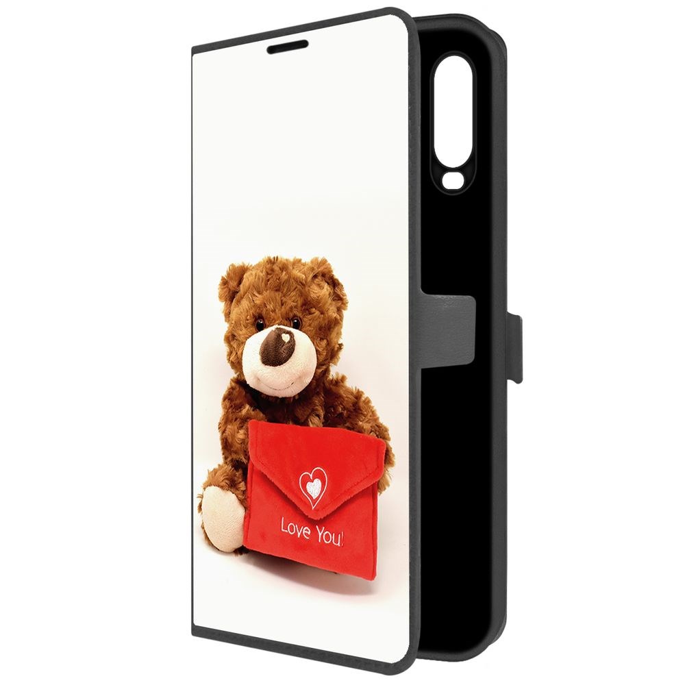 

Чехол-книжка Krutoff Eco Book для Vivo Y12 Медвежонок тебя любит (черный)