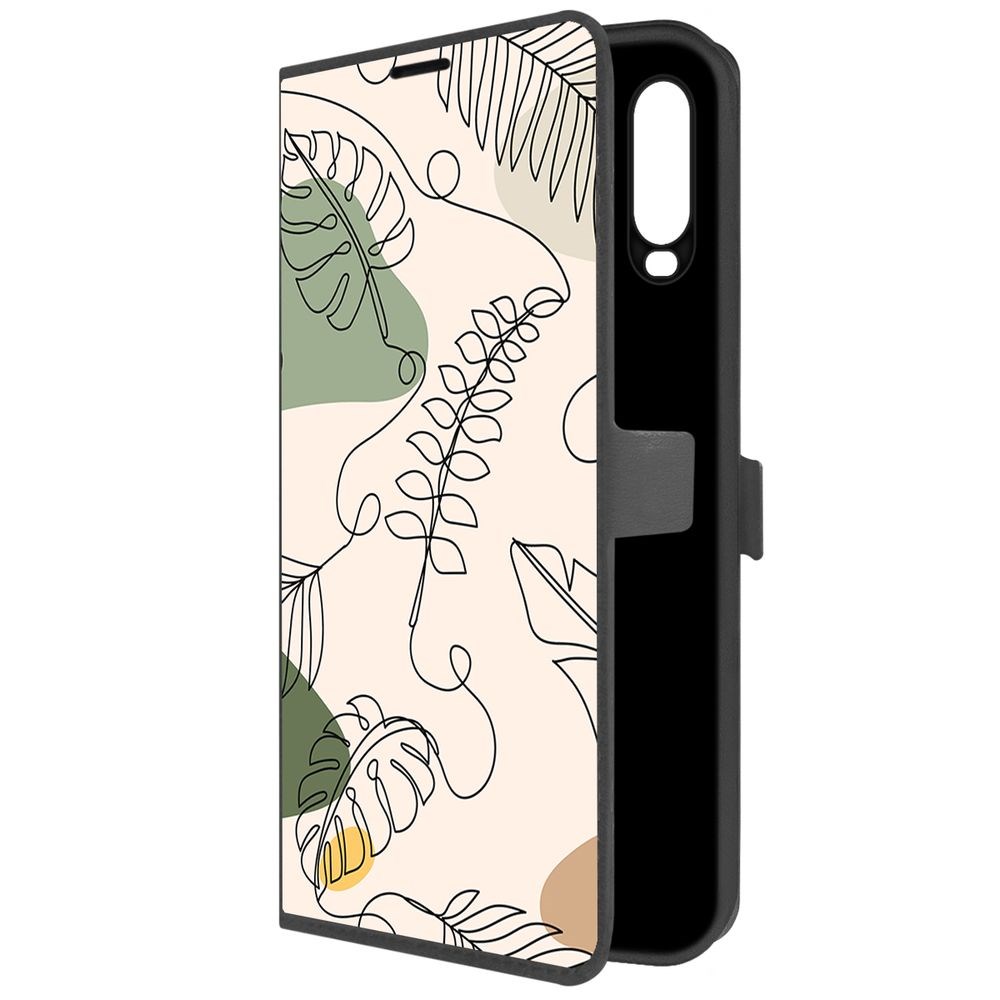 

Чехол-книжка Krutoff Eco Book для Vivo Y12 Линия весны (черный)