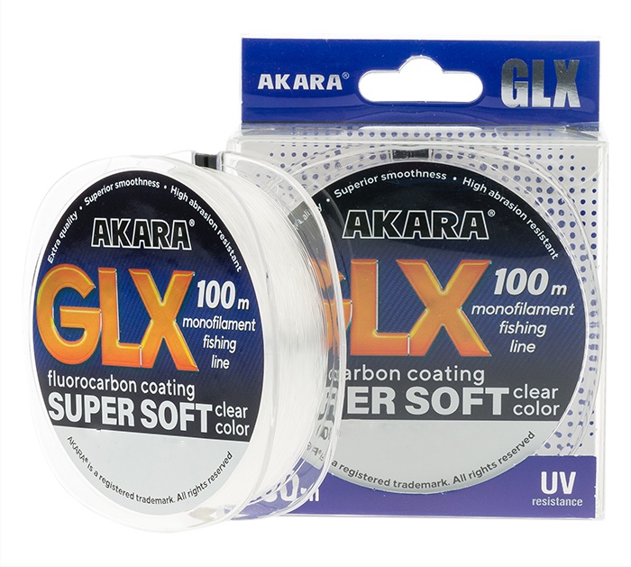 Леска Akara GLX Super Soft 100 м 0,174 прозрачная