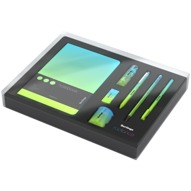 

Набор настольные с наполнением Berlingo Radiance, 7 предметов, зелено-голубой, "Radiance", 7 предметов, зелено-голубой