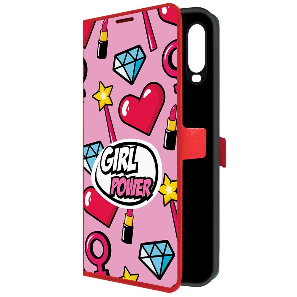 

Чехол-книжка Krutoff Eco Book для Vivo Y17 Girl Power (красный)