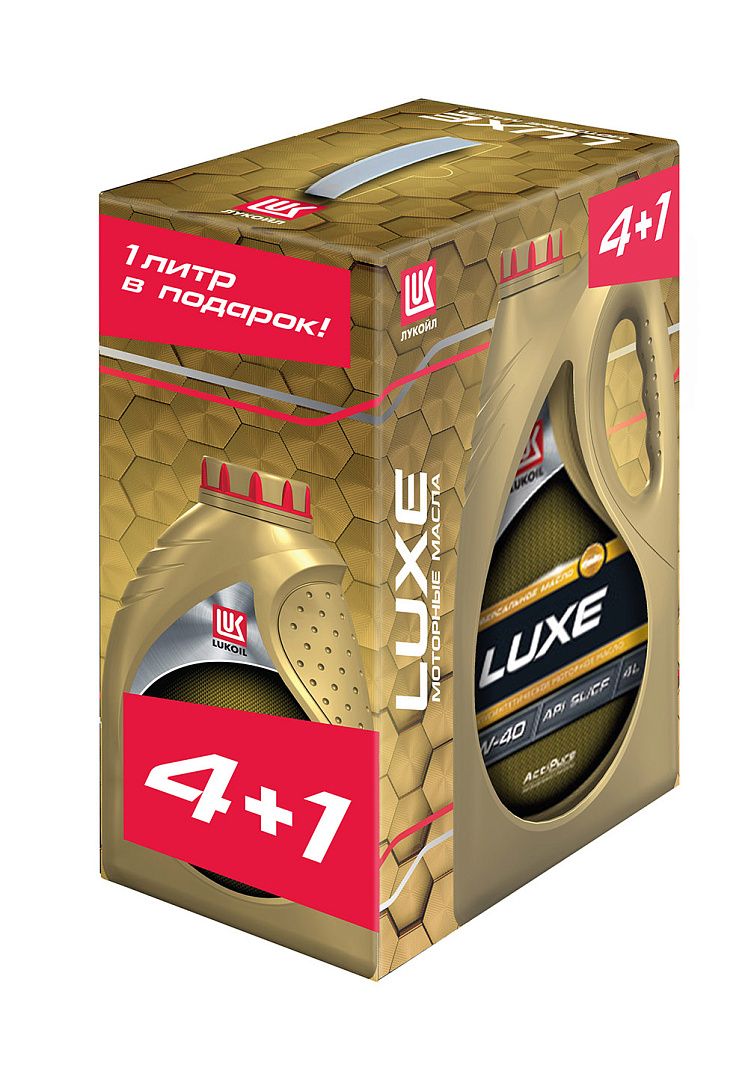 

Моторное масло LUKOIL Люкс 10/40 п/син Комплект 4л+1л