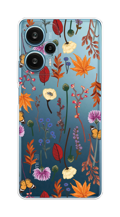 

Чехол на Xiaomi Redmi Note 12 Turbo, Poco F5 "Orange Purple flowers", Оранжевый;красный;розовый;желтый;прозрачный, 318750-1