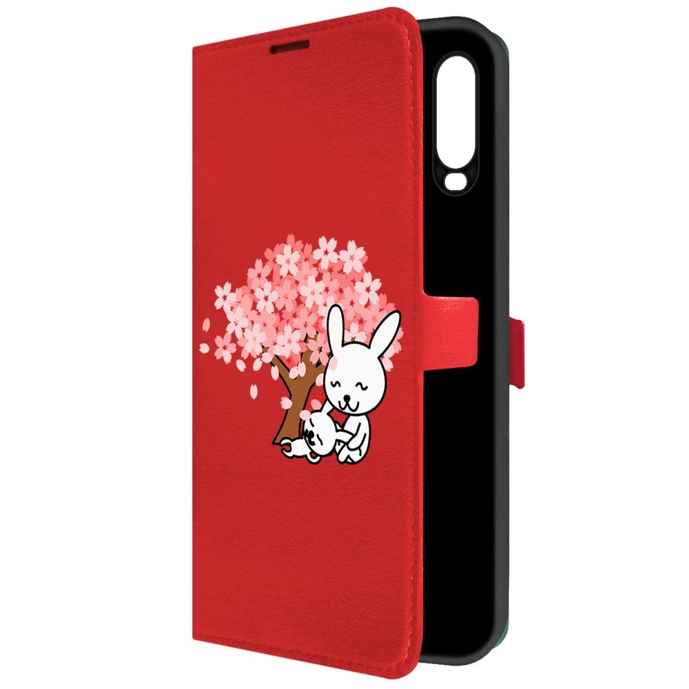 

Чехол-книжка Krutoff Eco Book для Vivo Y17 Кролики (красный)