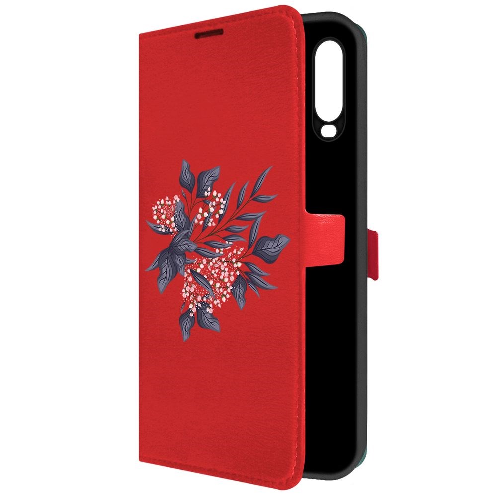 

Чехол-книжка Krutoff Eco Book для Vivo Y17 Розовые бутоны (красный)