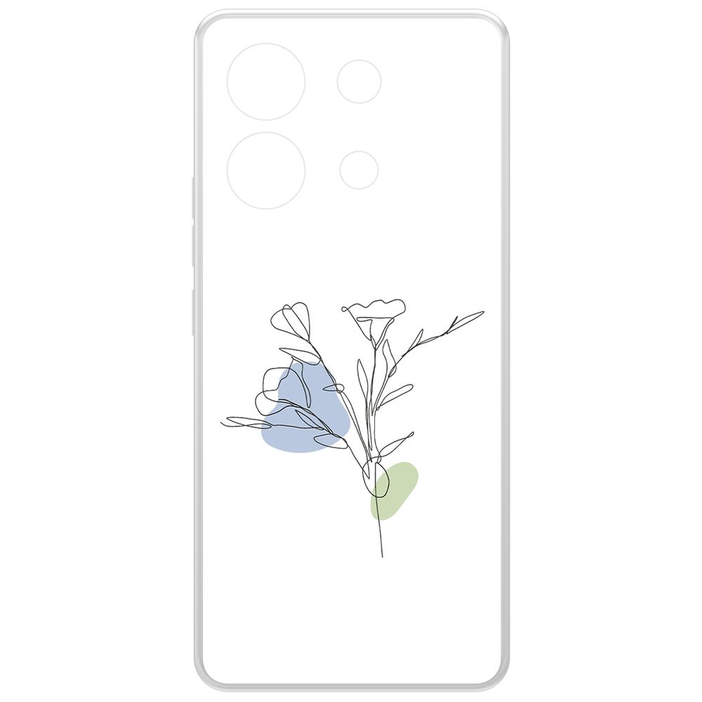 

Чехол-накладка Krutoff Clear Case Эустома для Xiaomi Poco X6, Прозрачный