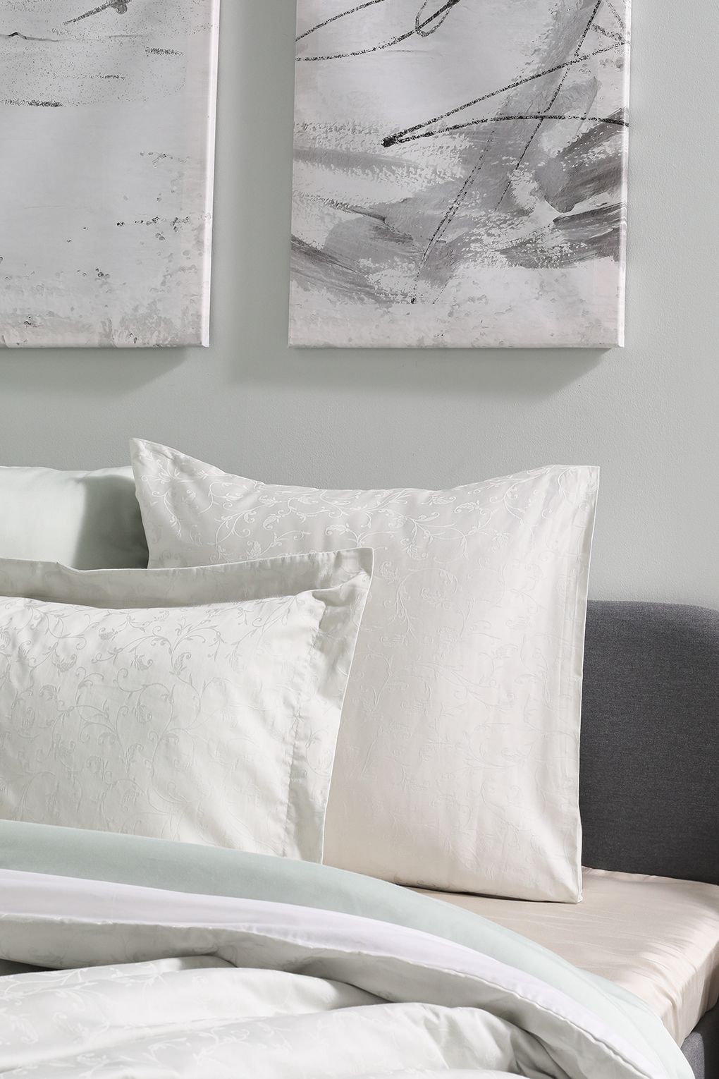 

Наволочка Серо-зеленый 70x70 см хлопок, Серый