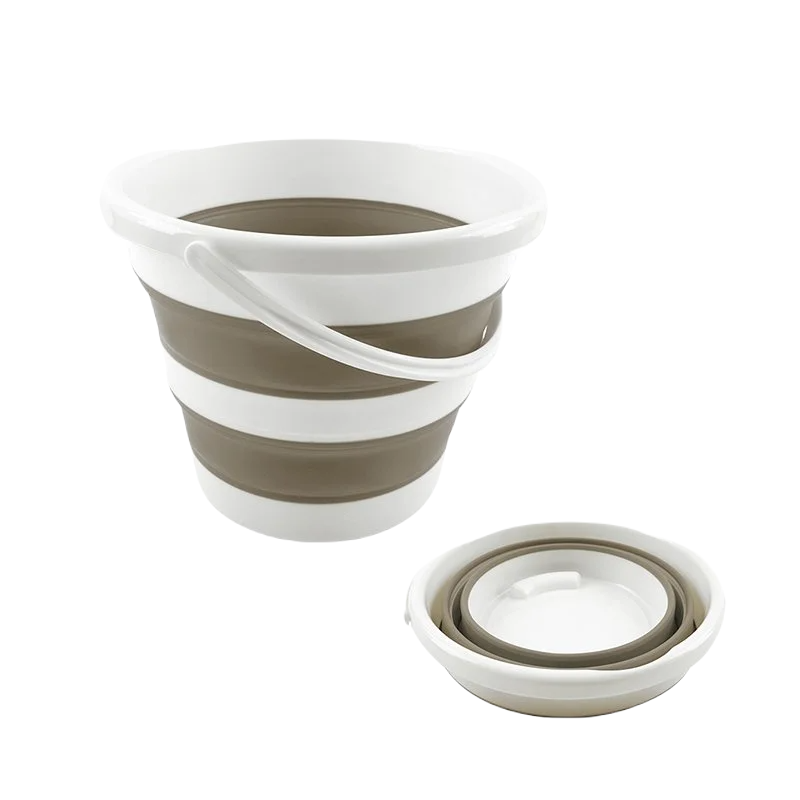 

Ведро силиконовое складное ES-BC-portable-10lNEW-32x35x24/5-white/beige_2021 Estares