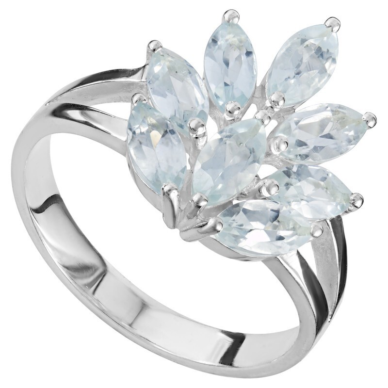 

Кольцо из серебра с аквамарином р.17,5 LAZURIT-ONLINE 846601, 846601