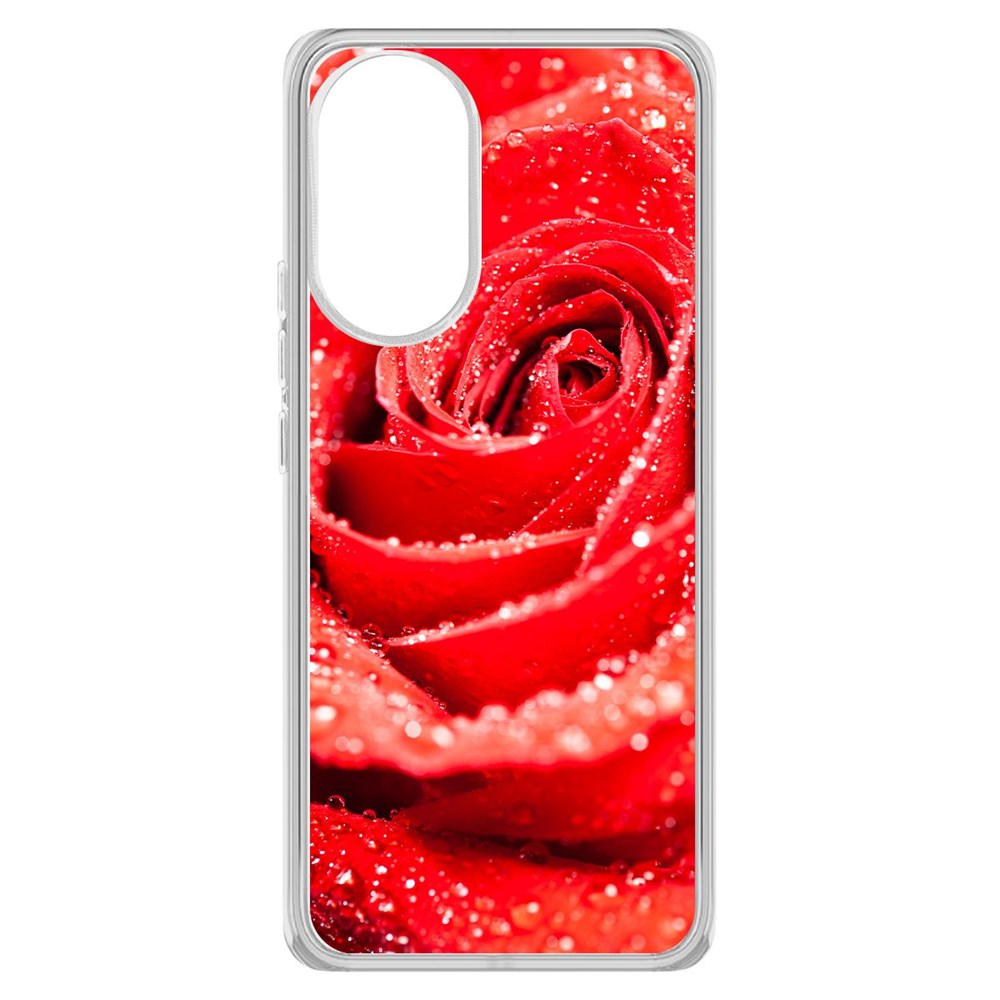 фото Чехол-накладка krutoff clear case роза для huawei nova 9