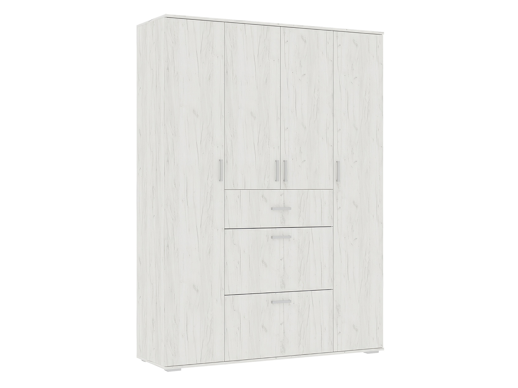 

Распашной шкаф Стендмебель Нельсон 3 Дуб Крафт белый