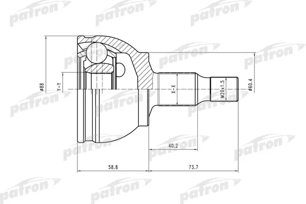 

ШРУС наруж.к-кт 25x60x25 MERCEDES A-CLASS A 180/200 04-, B-CLASS B 180/200 05-