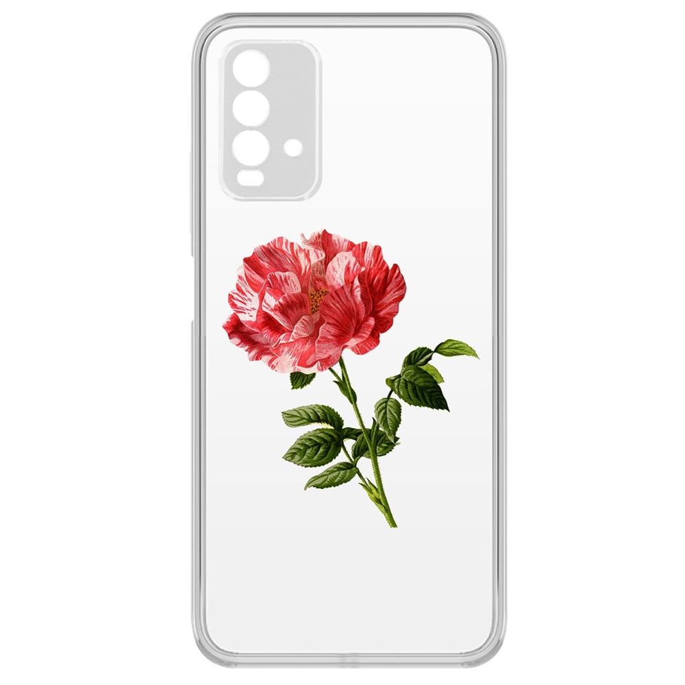 фото Чехол-накладка krutoff clear case рисованная роза для xiaomi redmi 9t
