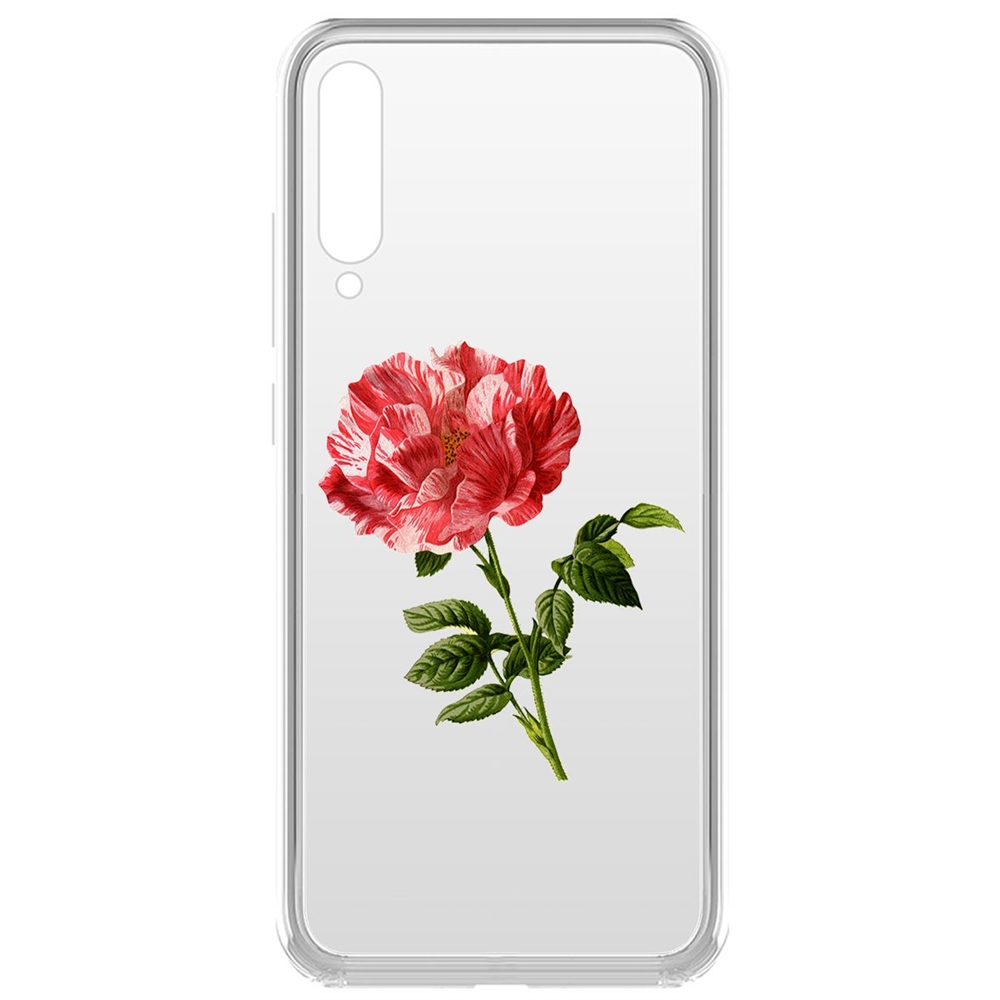 фото Чехол-накладка krutoff clear case рисованная роза для xiaomi mi a3