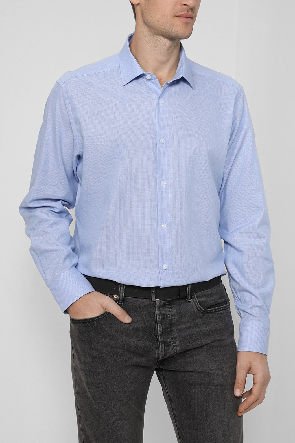 

Рубашка мужская Peter Jorgen PJ22083426-009 голубая 3XL, Голубой, PJ22083426-009