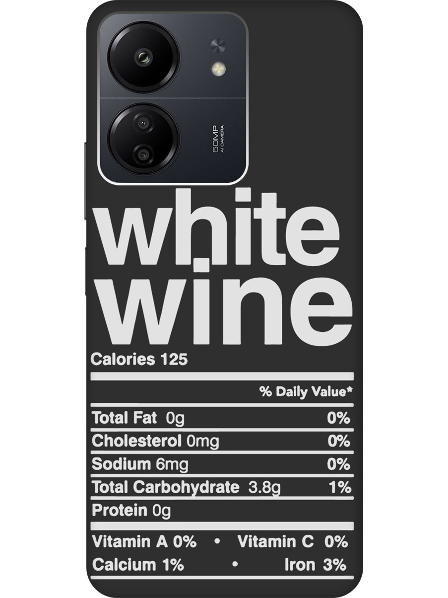 

Матовый Soft Touch силиконовый чехол на Xiaomi Redmi 13C "Wine W" черный, Черный;белый;серый, 20001465