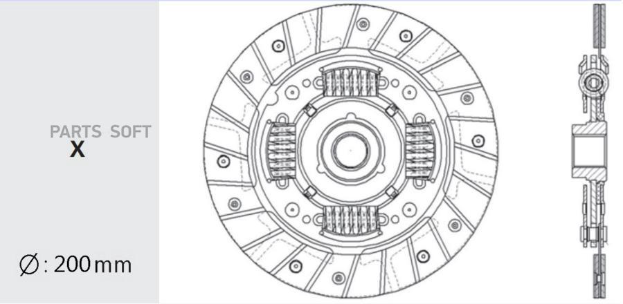 VALEO PHC OP-05 Диск сцепления OPEL: VECTRA 1.6 88-96 1шт